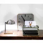 Bordlampe i messing med guld- eller palladiumfinish Made in Italy - Adana Viadurini