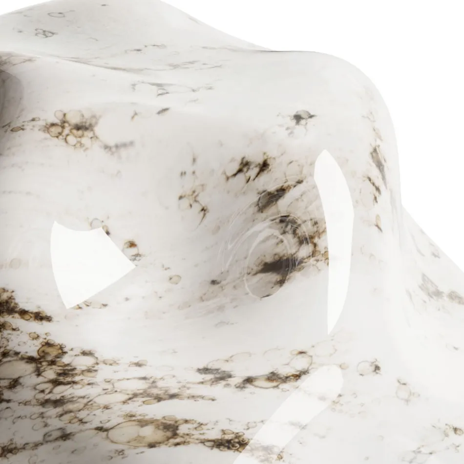 Bordlampe i mørk messing og stenglas Made in Italy - Bottega Viadurini