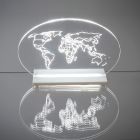 LED-drevet plexiglas bordlampe lavet i Italien - Rapunzel Viadurini