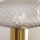 Made in Italy Grå glasbordlampe - Lucciola Viadurini