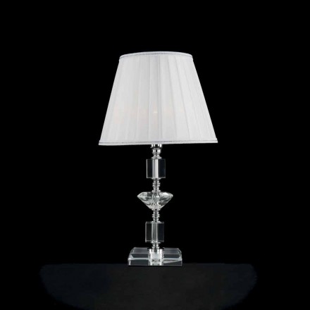 Lampe i gennemsigtigt glas bord og cristallo Ivy, lavet i Italien Viadurini