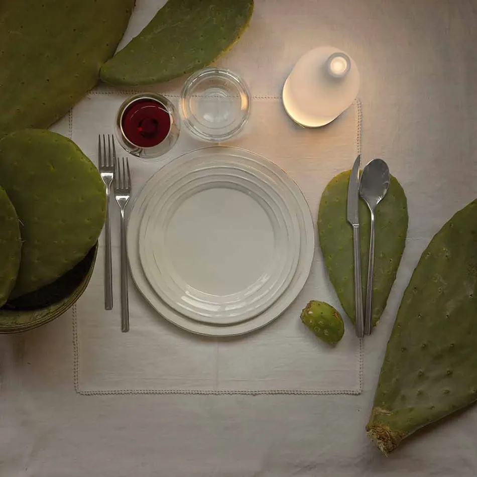 Led bordlampe i hvidt mat glas moderne design - flaske Viadurini