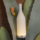 Led bordlampe i hvidt mat glas moderne design - flaske Viadurini