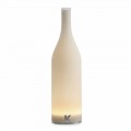 Led bordlampe i hvidt mat glas moderne design - flaske