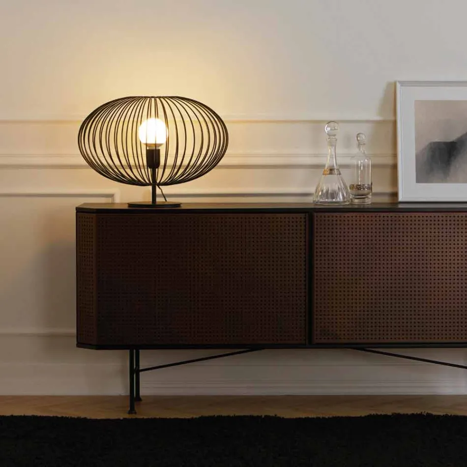 Moderne bordlampe i lakeret stål, Ø48xH35 cm, Gabriella Viadurini