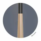 Moderne bordlampe i metal, træ og organza fremstillet i Italien - bom Viadurini