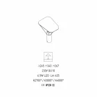 Moderne bordlampe i harpiks og hvid bomuld fremstillet i Italien - Fiera Viadurini