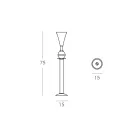 Slide Carmen bordlampe i flerfarvet aluminium, lavet i Italien Viadurini