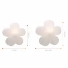 Moderne design blomsterbord eller gulvlampe i hvid plast - Fiorestar Viadurini