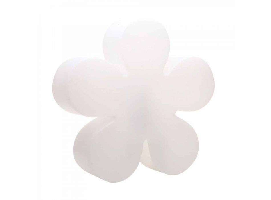Moderne design blomsterbord eller gulvlampe i hvid plast - Fiorestar Viadurini