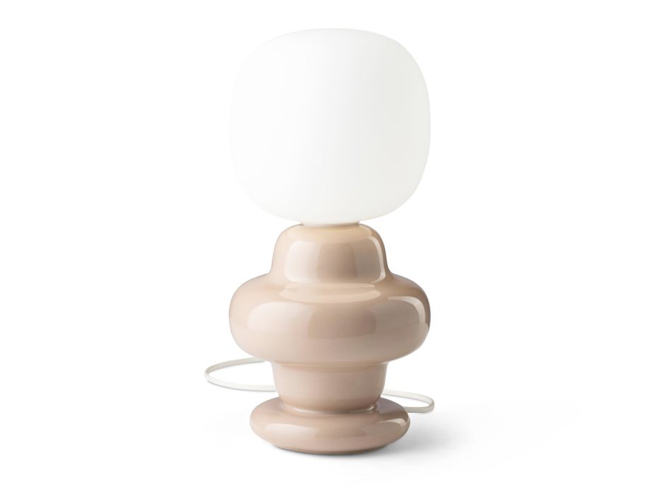 Bordlampe lavet af keramik og glas lavet i Italien - Capocabana Viadurini