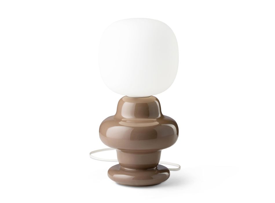 Bordlampe lavet af keramik og glas lavet i Italien - Capocabana Viadurini