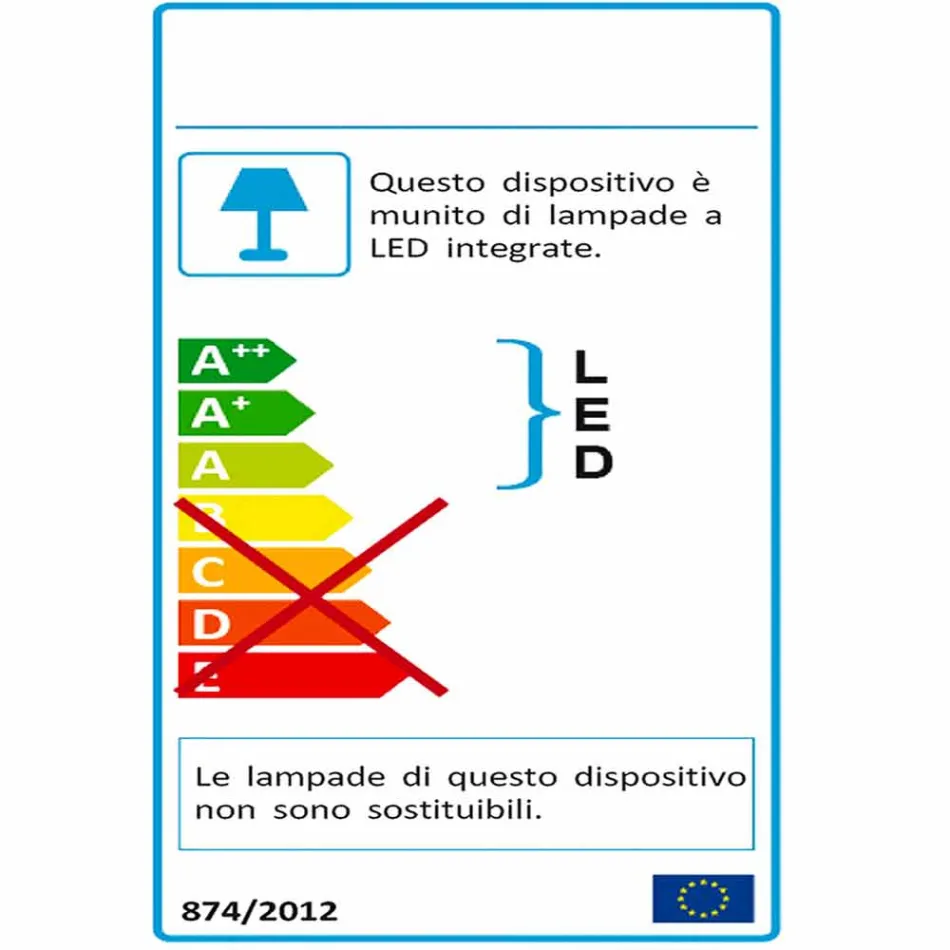 Formet bordlampe, Ferla plexiglas LED-lys Viadurini