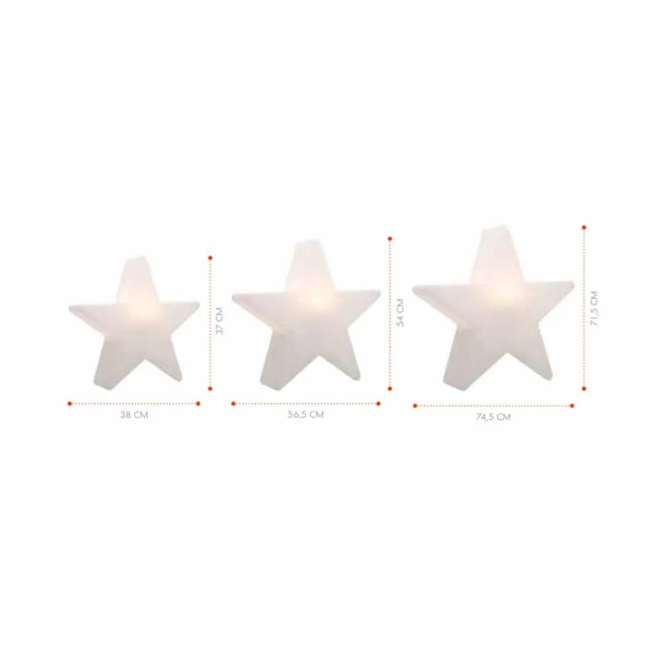 Polyethylen Solar eller LED Star Design bordlampe - Ringostar Viadurini