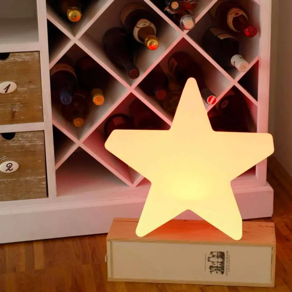 Polyethylen Solar eller LED Star Design bordlampe - Ringostar Viadurini