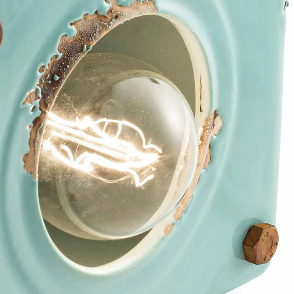 Industriel stil bordlampe i keramik og jern Valerie Viadurini