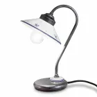 Vintage stil bordlampe i håndmalet keramik og jern - Asti Viadurini
