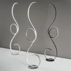 LED-gulvlampe med Design-Clack-malet metalstruktur Viadurini