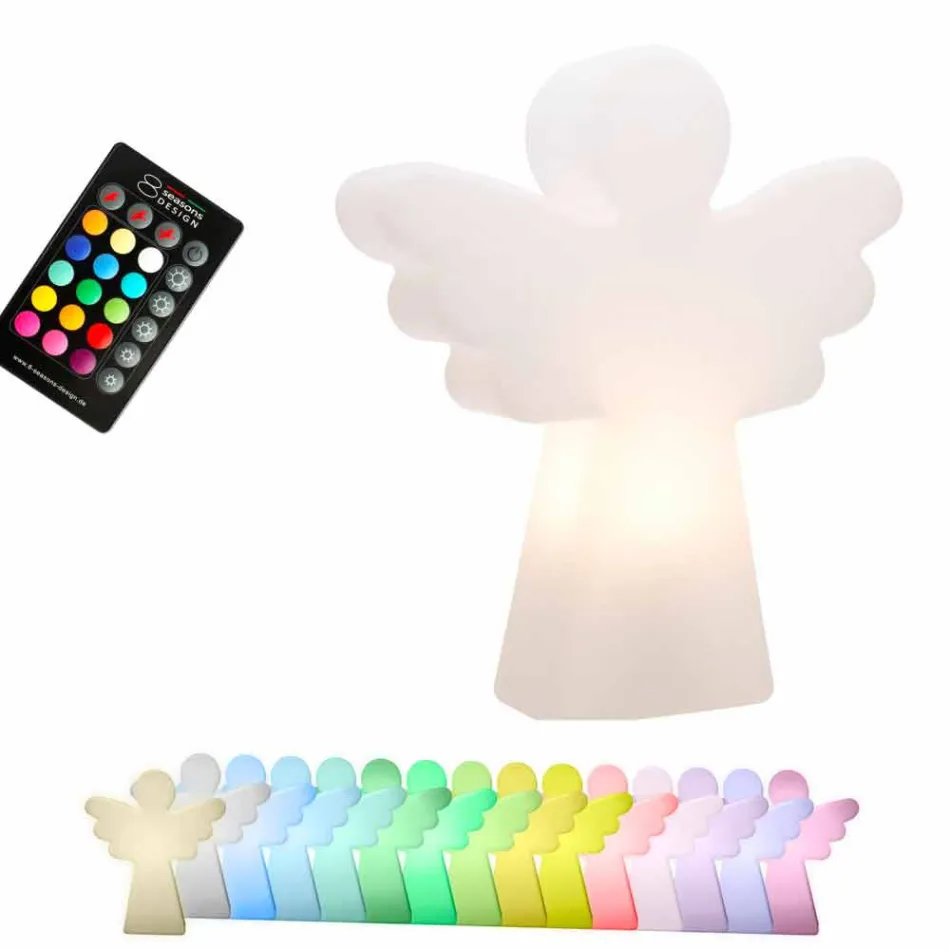 Hvid gulvlampe E27, LED eller Solar Angel Modern Design - Angelostar Viadurini