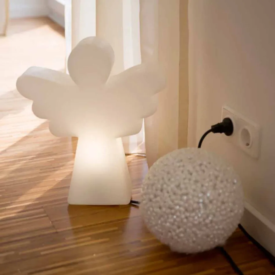 Hvid gulvlampe E27, LED eller Solar Angel Modern Design - Angelostar Viadurini