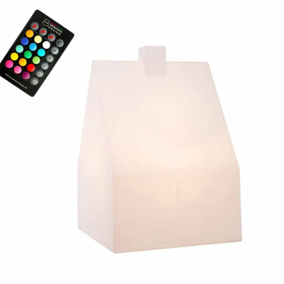 Hus gulvlampe til indendørs eller udendørs led, sol eller E27 - Casastar Viadurini