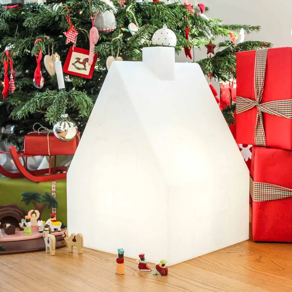 Hus gulvlampe til indendørs eller udendørs led, sol eller E27 - Casastar Viadurini