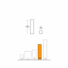 Slide Fluo cylindrisk gulvlampe lavet i Italien Viadurini