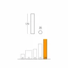 Slide Fluo cylindrisk gulvlampe lavet i Italien Viadurini