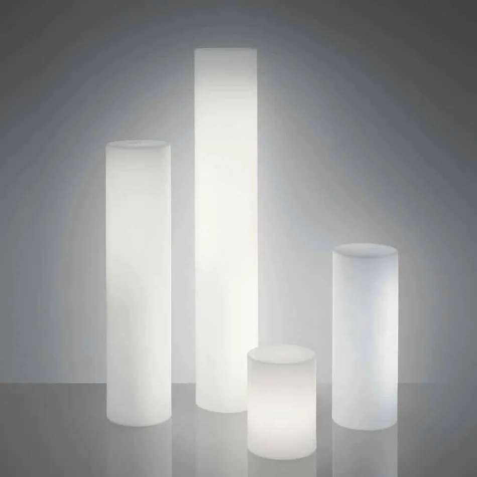 Slide Fluo cylindrisk gulvlampe lavet i Italien Viadurini