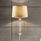 Klassisk gulvlampe i porcelæn og luksus blæst glas - Eteria Viadurini