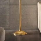 Klassisk gulvlampe i porcelæn og luksus blæst glas - Eteria Viadurini