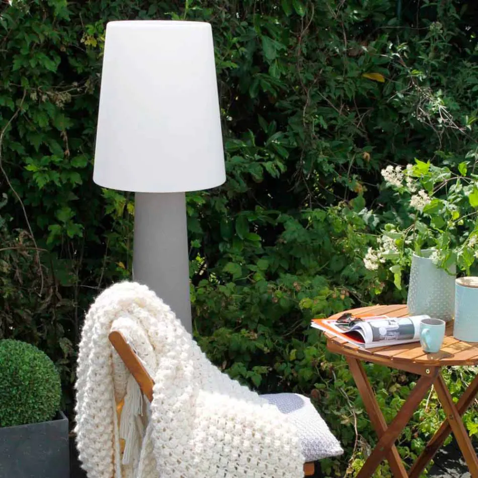 Farvet gulvlampe Led, Solar eller E27 Design udendørs og indendørs - Fungostar Viadurini