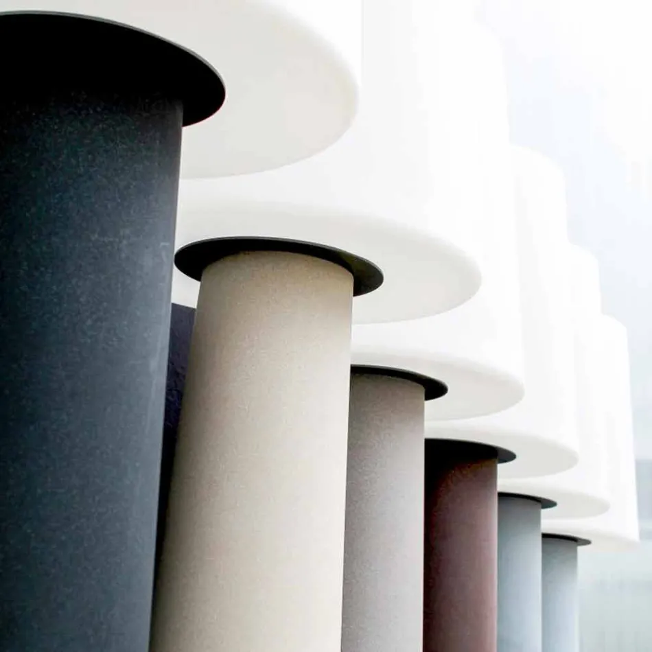 Farvet gulvlampe Led, Solar eller E27 Design udendørs og indendørs - Fungostar Viadurini