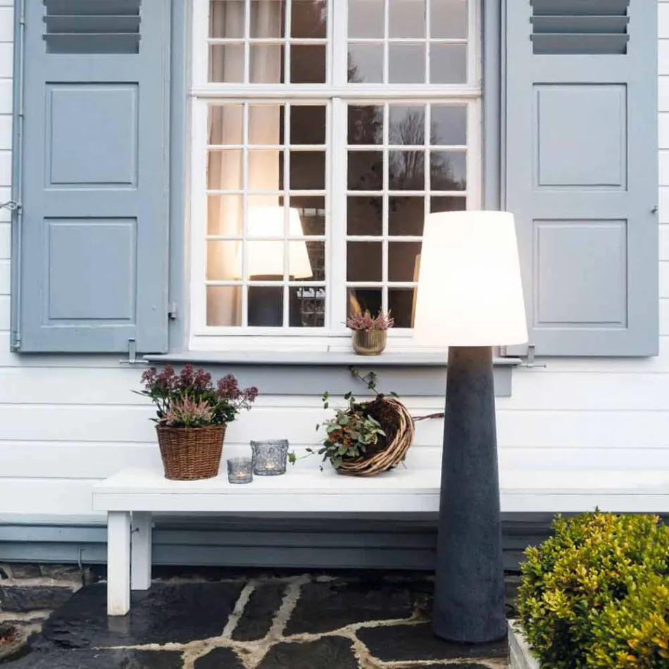 Farvet gulvlampe Led, Solar eller E27 Design udendørs og indendørs - Fungostar Viadurini