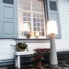 Farvet gulvlampe Led, Solar eller E27 Design udendørs og indendørs - Fungostar Viadurini