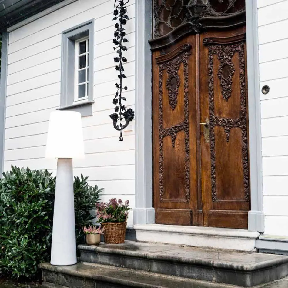 Farvet gulvlampe Led, Solar eller E27 Design udendørs og indendørs - Fungostar Viadurini