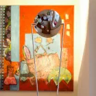 Gulvlampe med metalstruktur og integreret LED Made in Italy - Rione Viadurini