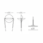 Gulvlampe med metalstruktur og integreret LED Made in Italy - Rione Viadurini