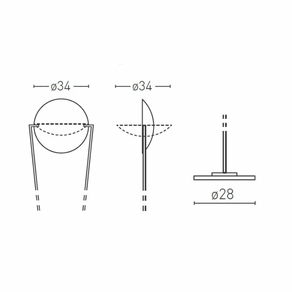 Gulvlampe med metalstruktur og integreret LED Made in Italy - Rione Viadurini