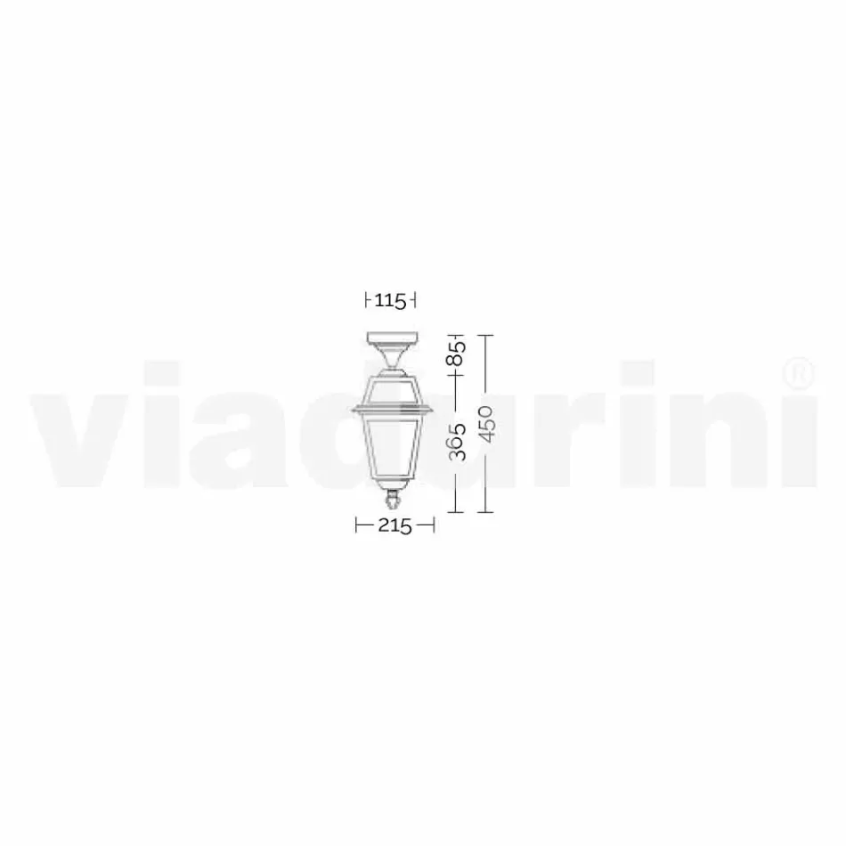 Udendørs aluminium gulvlampe fremstillet i Italien, Kristel Viadurini