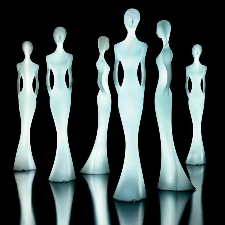 Havegulvlampe med RGBW LED-lysstatue Design - Penelope af Myyour Viadurini