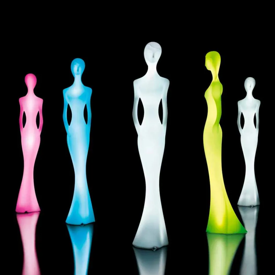 Havegulvlampe med RGBW LED-lysstatue Design - Penelope af Myyour Viadurini