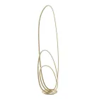 Design gulvlampe i guldlakeret metal med LED - Simea Viadurini