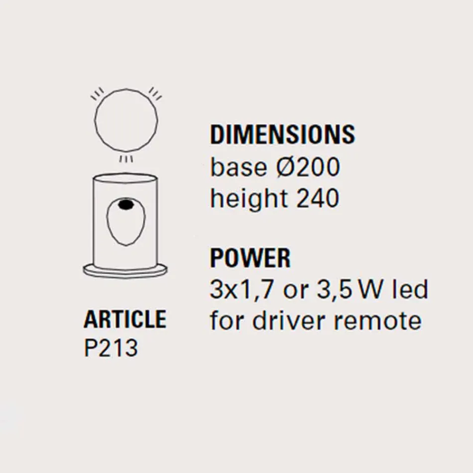 Gulvlampe, moderne design med 3 lys, U-Boat - Toscot Viadurini