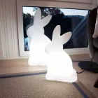 Design gulvlampe, hvid kanin til indendørs og udendørs - Conigliostar Viadurini