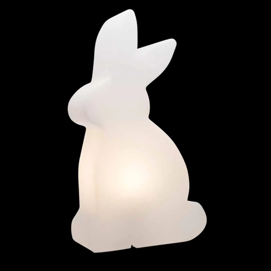 Design gulvlampe, hvid kanin til indendørs og udendørs - Conigliostar Viadurini