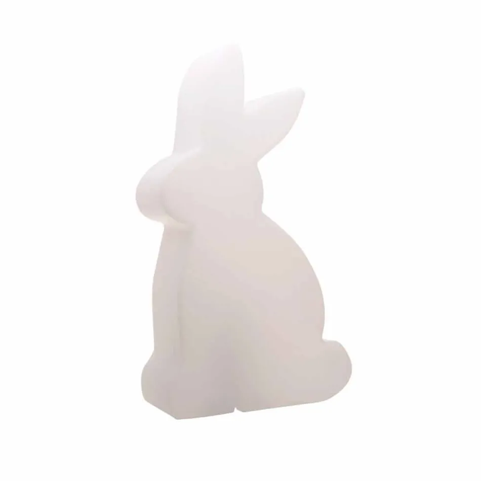 Design gulvlampe, hvid kanin til indendørs og udendørs - Conigliostar Viadurini