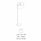 Design gulvlampe i metal med høreskærm lavet i Italien - Bali Viadurini