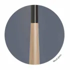 Design gulvlampe i metal, træ og organza fremstillet i Italien - bom Viadurini