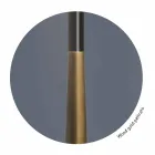 Design gulvlampe i metal, træ og organza fremstillet i Italien - bom Viadurini